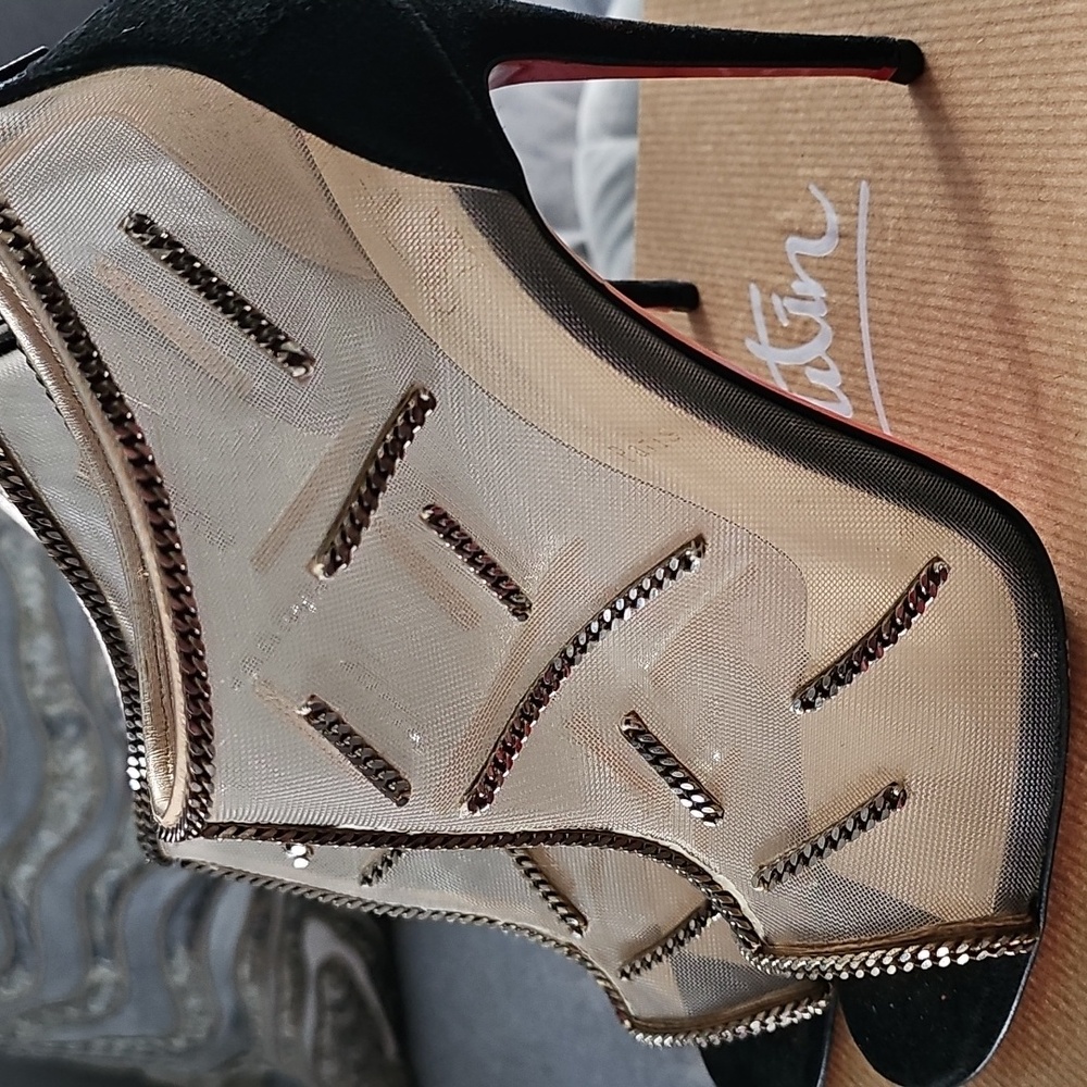 🔴 Christian Louboutin Signifiamma Mesh Booties - Picture 3 of 10